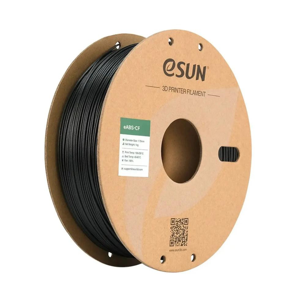 Esun eABS-CF Filament (пластик) для 3D принтера  1кг, 1.75мм, чорний (eABS-CF175B1) - зображення 1