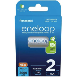   Panasonic AA 2000mAh NiMH 2шт Eneloop plastic free pack (BK-3MCDE/2BE)