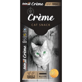   AnimAll Snack Creme з куркою та тунцем 6х15 г (176406)