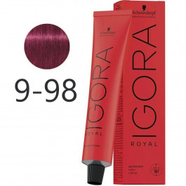   Schwarzkopf Крем-краска для волос  Igora Royal Permanent Color Creme 9-98 Блондин фиолетово-красный, 60 мл