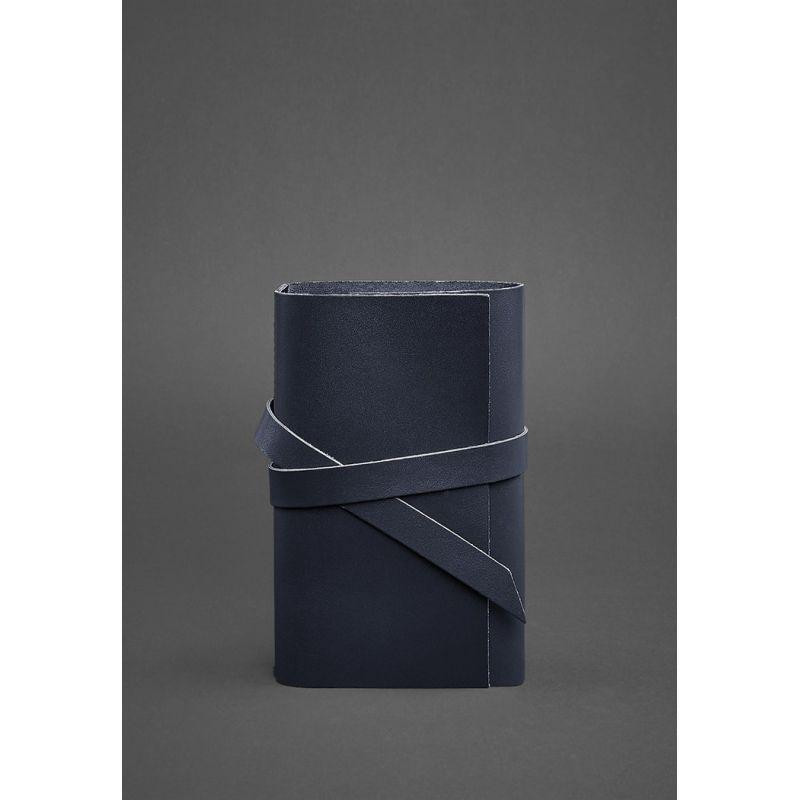 BlankNote Шкіряний блокнот (Софт-бук) темно-синього кольору з хлястиком -  (42013) - зображення 1