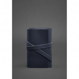   BlankNote Шкіряний блокнот (Софт-бук) темно-синього кольору з хлястиком -  (42013)