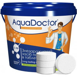   AquaDOCTOR Хлор длительный  С90Т (1 кг) 200гр большие таблетки медленно растворимые для дезинфекции воды в басс