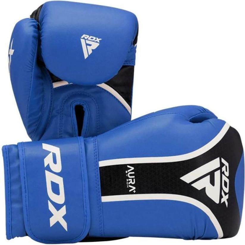 RDX Боксерські рукавички Aura Plus T-17, 16oz Blue/Black (BGR-T17UB-16OZ+) - зображення 1