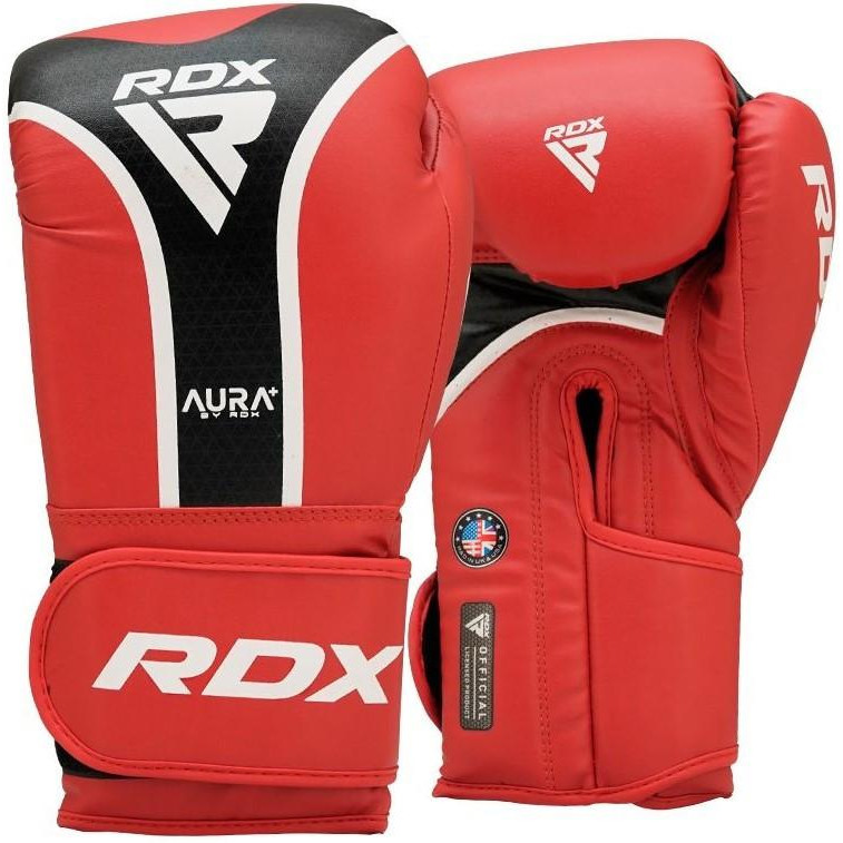 RDX Боксерські рукавички Aura Plus T-17, 12oz Red/Black (BGR-T17RB-12OZ+) - зображення 1