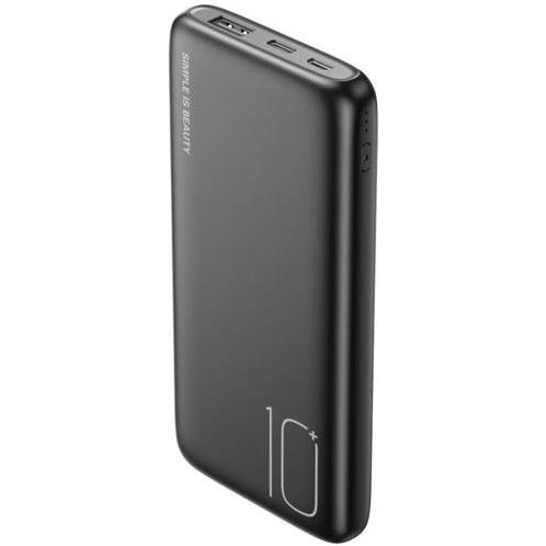 XO Power Bank PR182 Light Display USB+Type-C 10000mAh Black - зображення 1