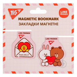   YES Закладки для книг  магнітні Line Friends, 2 шт (707826)