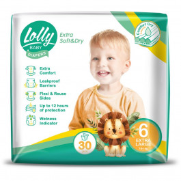   Lolly baby Extra Soft&Dry Extra Large 6, 30 шт