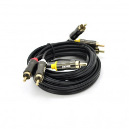   Veggieg 3xRCA - 3xRCA 1.5м Black (YT-AV301)