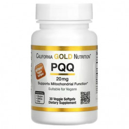   California Gold Nutrition PQQ 20 mg 30 рослинних капсул