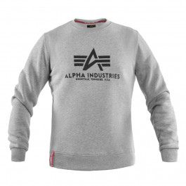   Alpha Industries BLUZA  BASIC SWEATER - GREY HEATHER L L