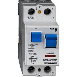   Schrack Technik УЗО BC606203 6кА 63А 30мА 2P тип AC (BC606203--)