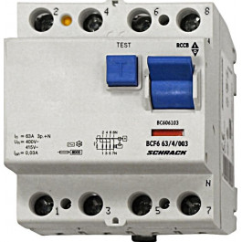   Schrack Technik УЗО BC606103 6кА 63А 30мА 4P тип AC (BC606103--)