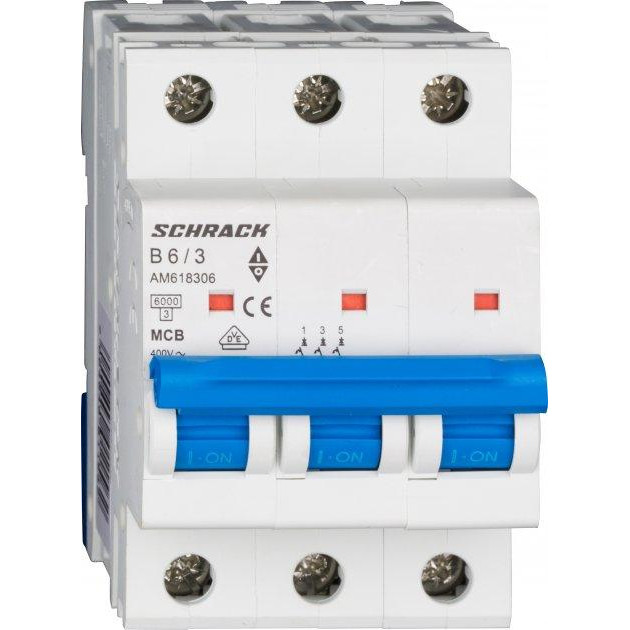 Schrack Technik 6А 3P 6кА х-ка B (AM618306--) - зображення 1