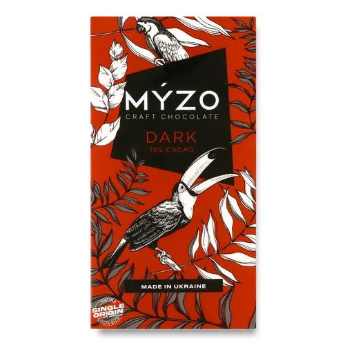 Myzo Шоколад Лавка традицій  Dark крафтовий 70%, 80 г (9989712217375) - зображення 1