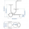 IKEA CHILISTRN, 004.922.48 - клумба на колесах, белый, 75 см - зображення 2