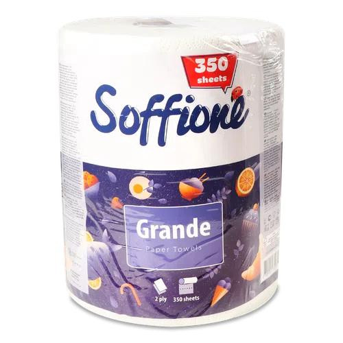 Soffione Бумажные полотенца Grande 2 слоя 350 отрывов 1 рулон (4820003834732) - зображення 1