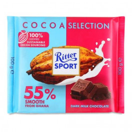   Ritter Sport Шоколад молочний  «Гана» 55%, 100 г (4000417931009)