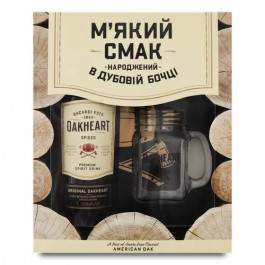   Bacardi Напій на основі рому  Oakheart Original + бокал, 1 л (5011677740200)