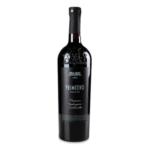 Milani Вино червоне сухе  Primitivo Salento, 0,75 л (8005286020454) - зображення 1