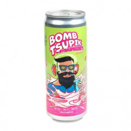   Beermaster Brewery Пиво  Bomb Tsupik Strawberry, світле, нефільтроване, 5%, 0,33 л, з/б (4823096426808)