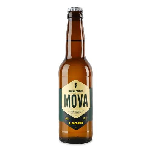 MOVA Пиво  Lager, світле, нефільтроване, 4,6%, 0,33 л (4820251790071) - зображення 1