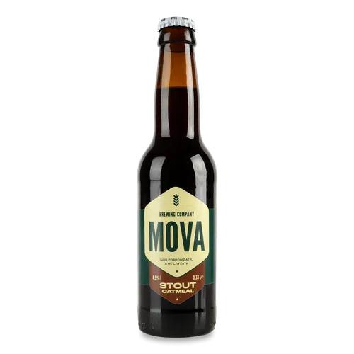 MOVA Пиво  Stout Oatmeal, темне, нефільтроване, 4,9%, 0,33 л (4820251790019) - зображення 1