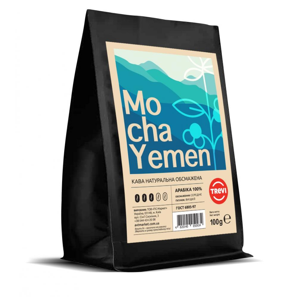 Trevi Mocha Yemen зерно 100г (4820140050934) - зображення 1