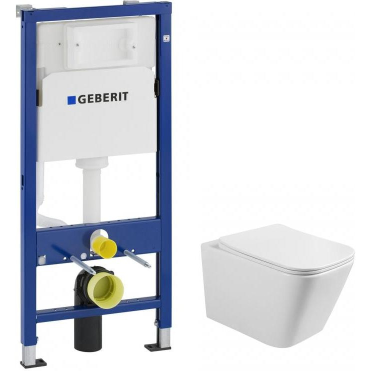 Geberit Duofix Basic 458.103.00.1+Volle Libra S Rimless 13-41-160S - зображення 1