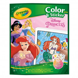   Crayola Книга-раскраска с наклейками Принцессы (04-0202)