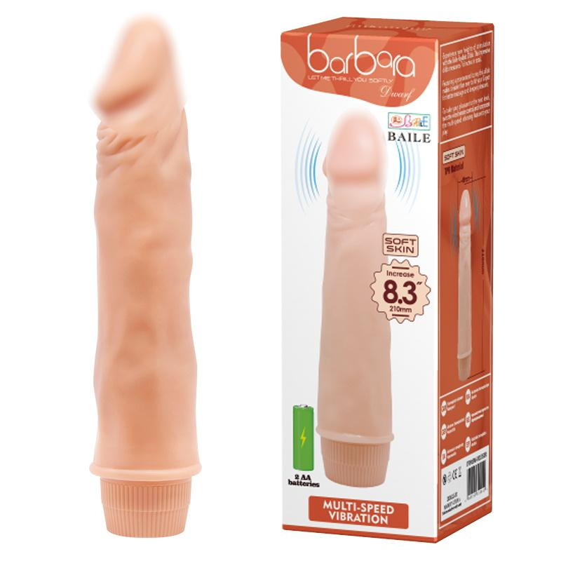 Baile Barbara Dwarf Vibrator Flesh, 21,5 см (6603BW0761) - зображення 1