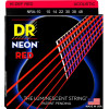 DR Струны для акустической гитары  NRA-10 Hi-Def Neon Red K3 Coated Extra Light Acoustic Guitar Strings - зображення 1