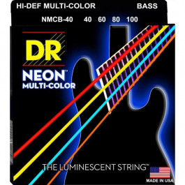   DR NMCB-40 Hi-Def Neon Multicolor K3 Coated Light Bass Guitar 4 Strings 40/100