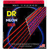 DR Струны для акустической гитары  NRA-11 Hi-Def Neon Red K3 Coated Medium-Light Acoustic Guitar String - зображення 1