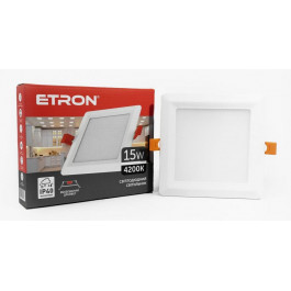   Etron LED светильник квадрат 15W 4200K 1-EDP-678 IP40