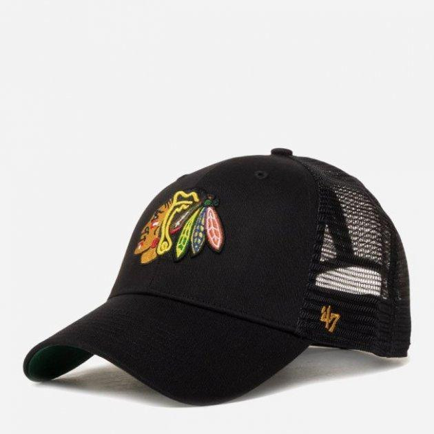 47 Brand Кепка  Chicago Blackhawks Branson Mes H-BRANS04CTP-BK One Size Черный/Зеленый (888442677109) - зображення 1