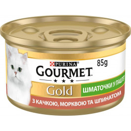   Gourmet Gold с уткой, морковью и шпинатом по-французски 85 г (7613033728778)