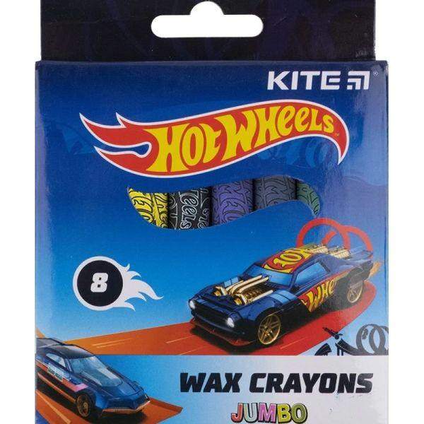 Kite Восковые карандаши  Jumbo Hot Wheels 8 цветов (HW21-076) - зображення 1