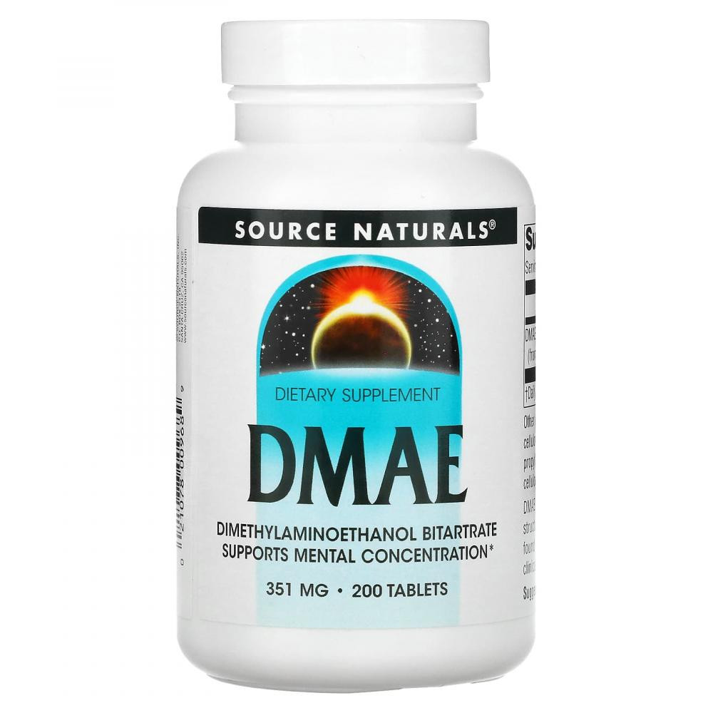 Source Naturals Диметиламиноэтанол (DMAE) 351 мг 200 капсул (SNS01583) - зображення 1