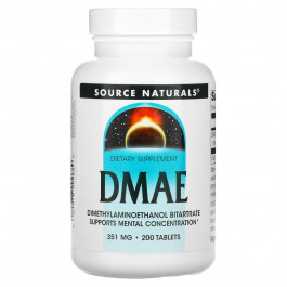   Source Naturals Диметиламиноэтанол (DMAE) 351 мг 200 капсул (SNS01583)