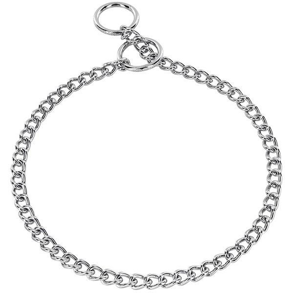 Sprenger Нашийник для собак  Collar Round Narrow Link коротка кругла ланка 3 мм хромована сталь 55 см (39737) - зображення 1