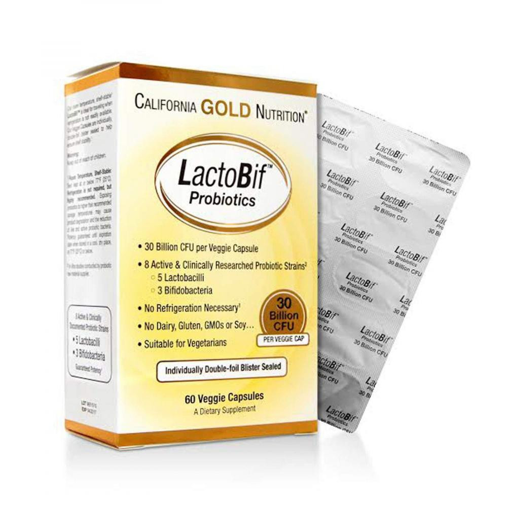 California Gold Nutrition БАД Пробіотик,  LactoBif, 30 млд, 60 капсул - зображення 1