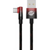 Baseus MVP 2 Elbow-shaped Fast Charging Data Cable USB to Type-C 100W 2m Black/Red (CAVP000520) - зображення 1