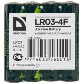   Defender AAA bat Alkaline 4шт (56001)