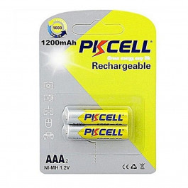   PKCELL AAA 1200mAh, 1.2V Ni-MH, rechargeable battery 2pcs/card (AAA1200-2B)