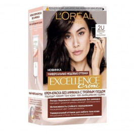   L'Oreal Paris Стойкая крем-краска для волос  Excellence Creme Universal Nudes 2U Универсальный очень темно-каштано