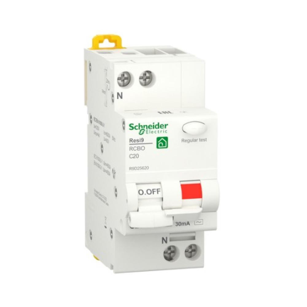 Schneider Electric Resi9 1P+N 20A C 6kA 30mA AC (R9D25620) - зображення 1