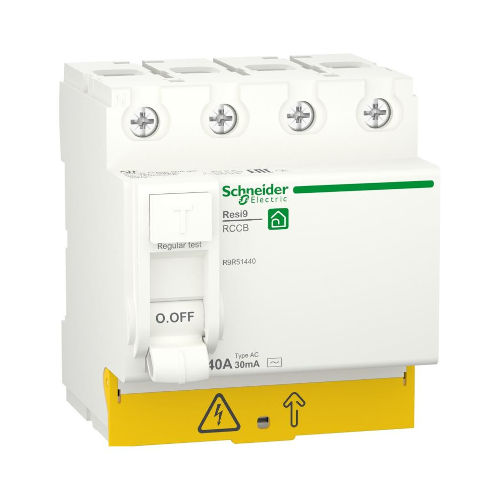 Schneider Electric УЗО Resi9 40A 30 мА 4P тип АС (R9R51440) - зображення 1