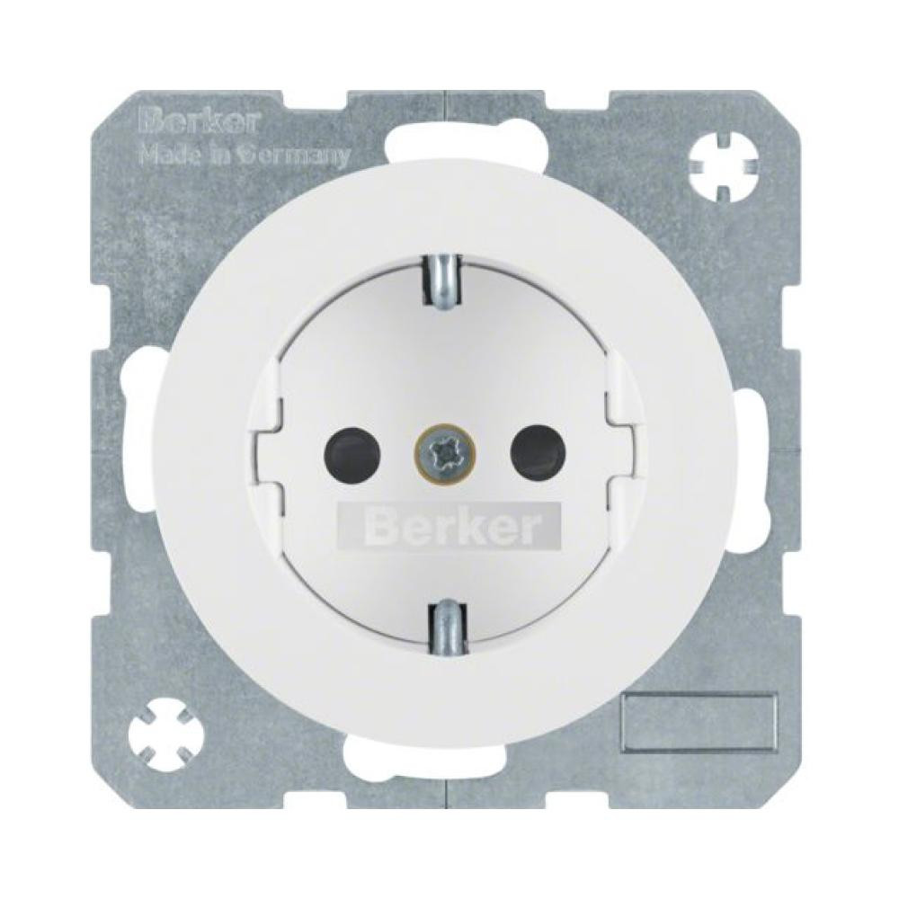 Berker R.x 2P+E, шторки, полярная белизна (47232089) - зображення 1