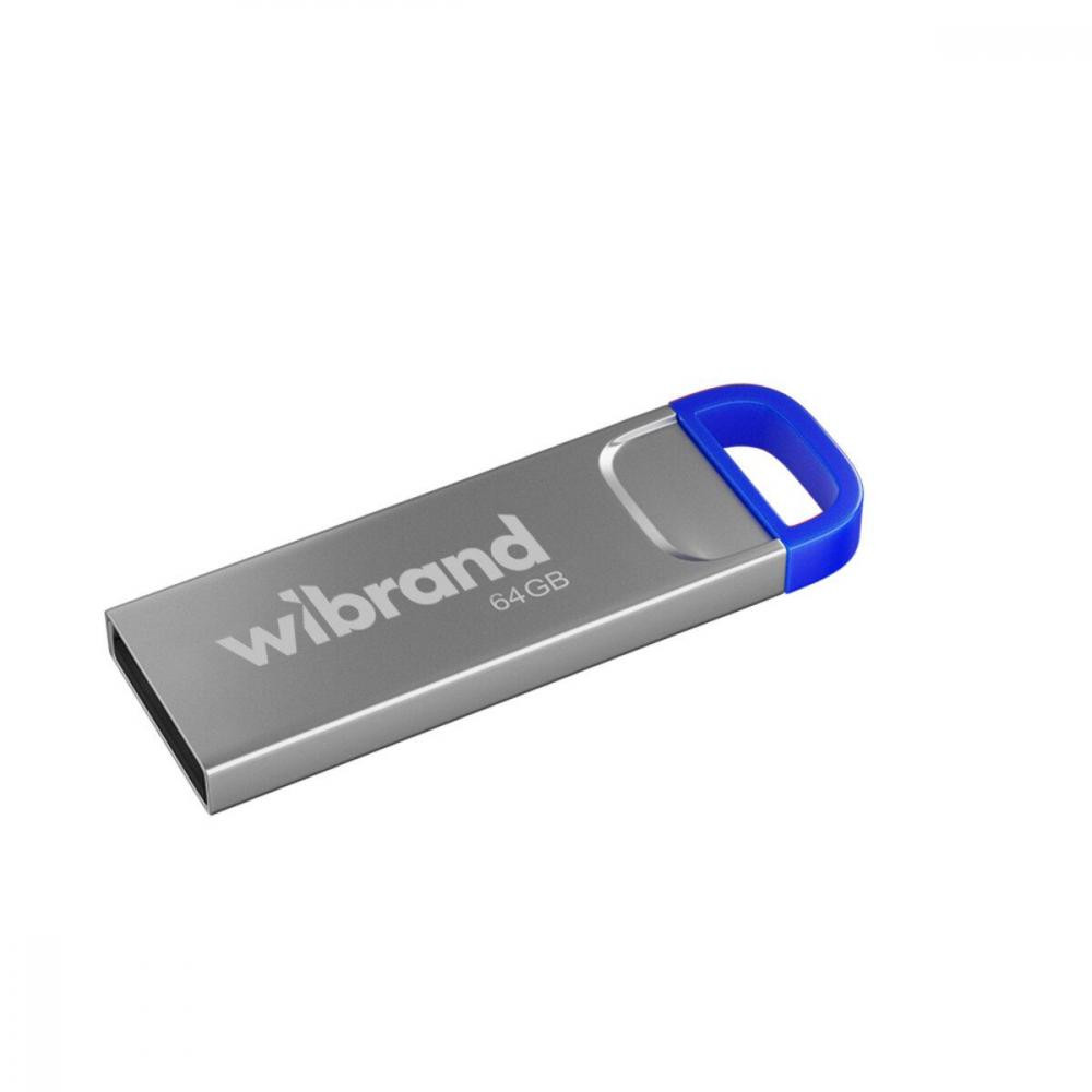 Wibrand 64 GB Falcon Silver-Blue USB 2.0 (WI2.0/FA64U7U) - зображення 1